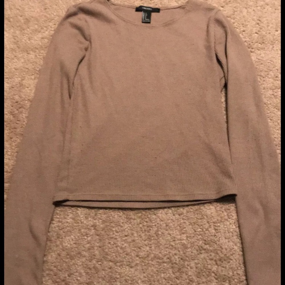 nude crop top